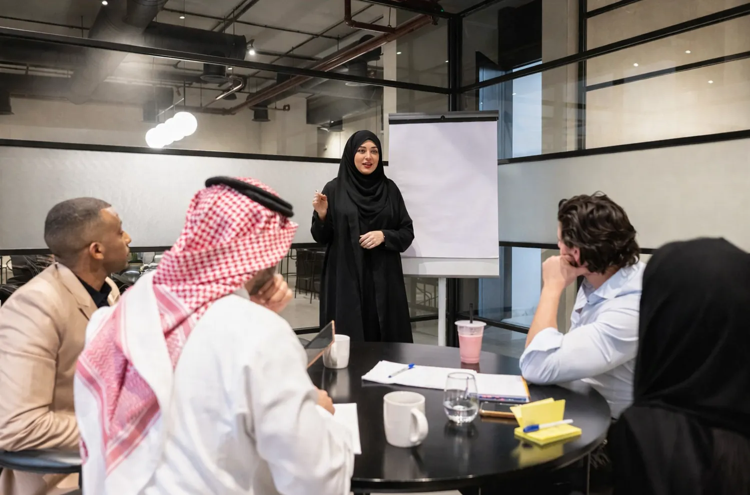 مدربة خلال جلسة تدريبية